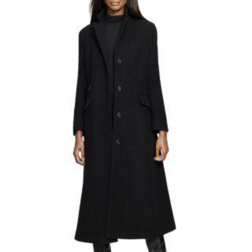 Lauren Ralph Lauren Maxi Reefer Coat (Black)